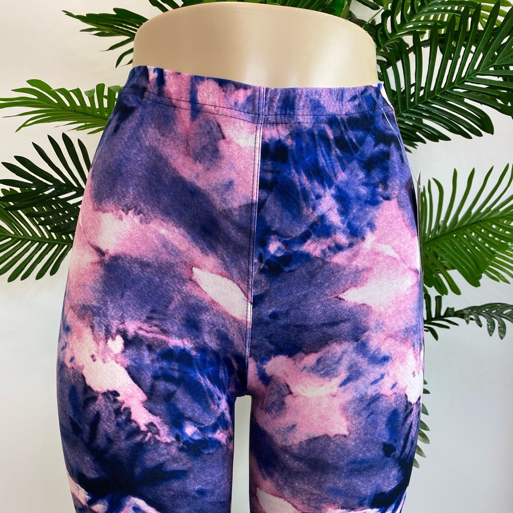 ‼️ Tie Dye Biker Shorts Leggings Active Wear Short - Picture 4 of 8